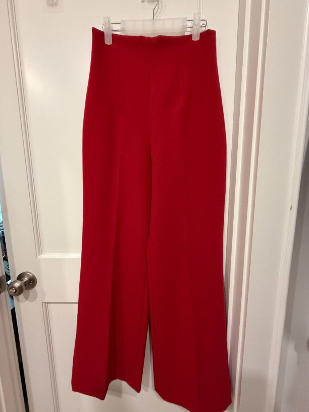Zara Red Ultra High-waisted Wide-leg trouser Size Medium - Picture 4 of 7
